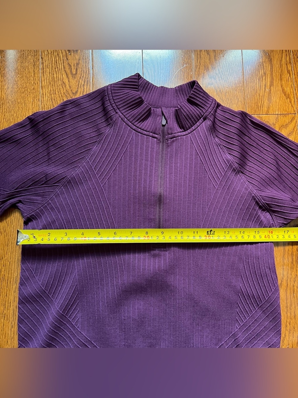 Lululemon Rest Less Cropped Quarter Half Zip Jacket Sweater Plum - Picture 9 of 11